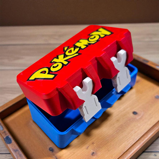 Pokémon Card Storage Container with Snap-On Locks Holds Up to 100 Cards Sentosa