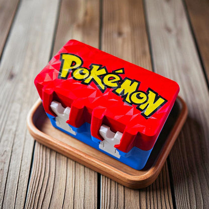 Pokémon Card Storage Container with Snap-On Locks Holds Up to 100 Cards Sentosa
