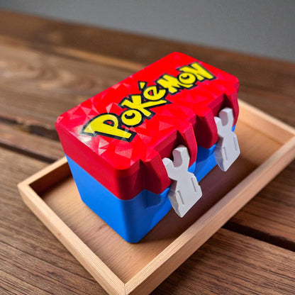 Pokémon Card Storage Container with Snap-On Locks Holds Up to 100 Cards Sentosa