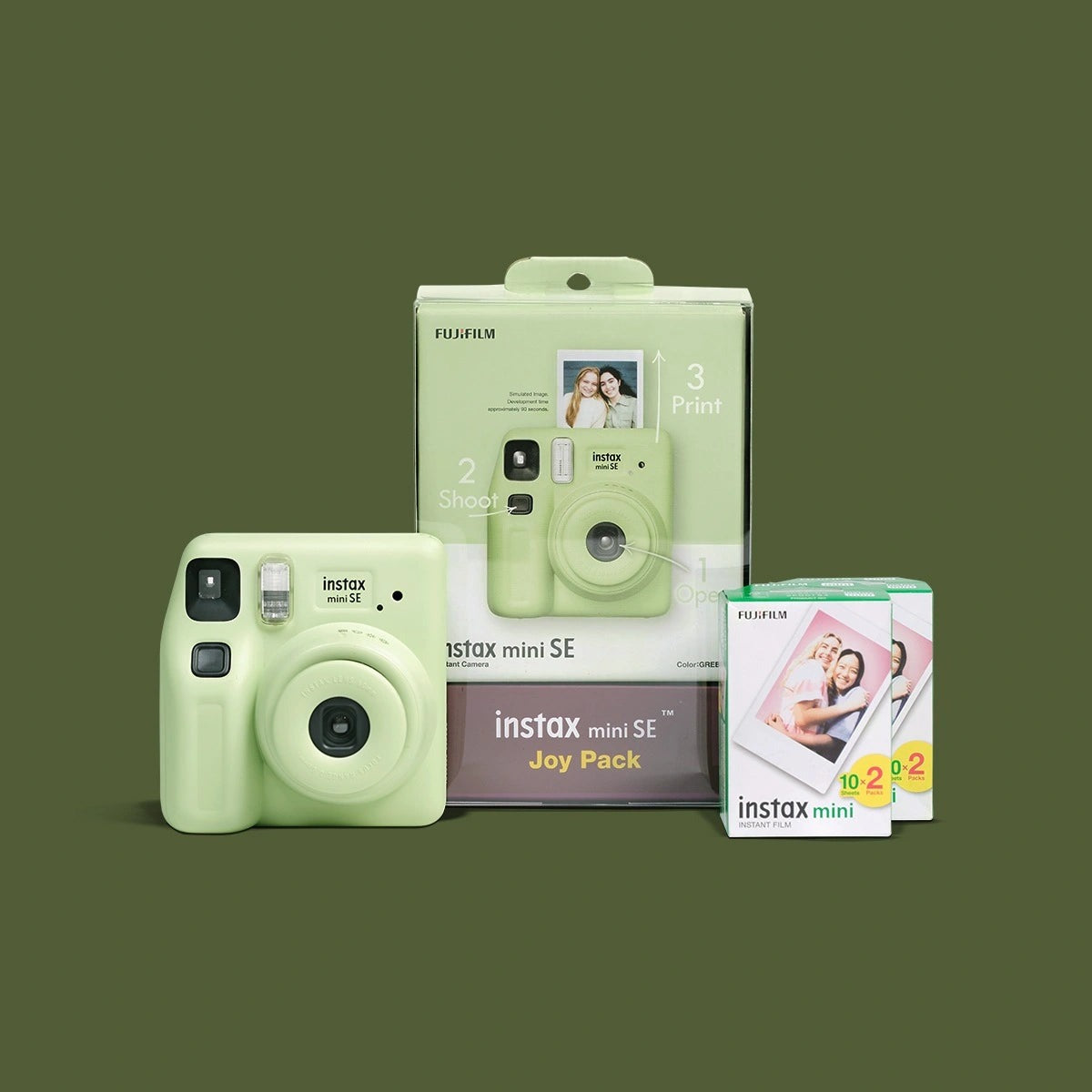 Instax Mini SE Joy Pack Mint Green Fujifilm