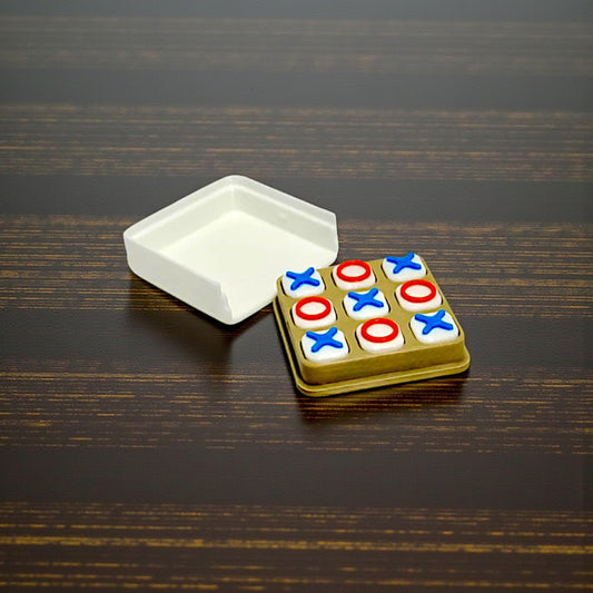 Pocket Tic Tac Toe Game - Pocket Size Handheld Travel Board Game with Sliding Case Sentosa