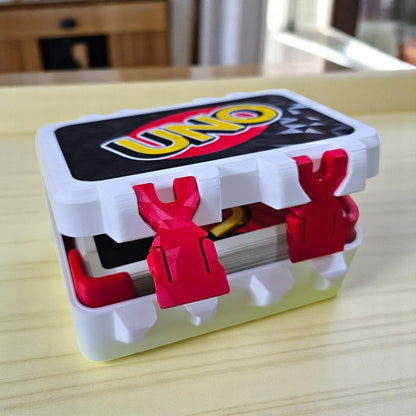 Uno Storage Case With Tray Inside & Snap On Locks Storage Box + Mattel UNO Card Deck (Original) Shop Sentosa