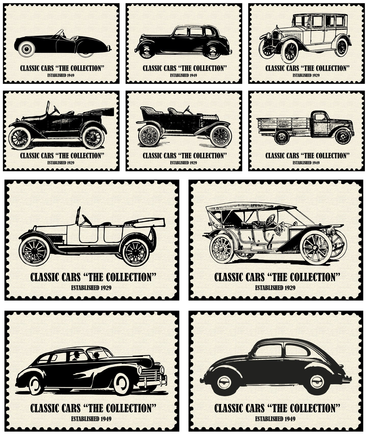 Vintage Classic Car Posters (Set of 26) Shop Sentosa