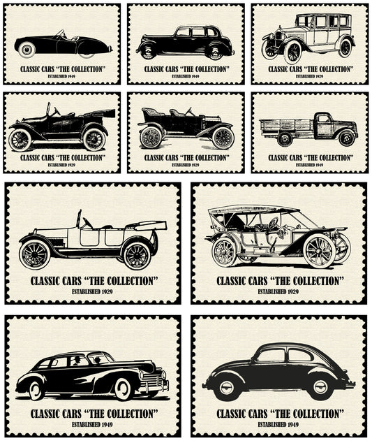 Vintage Classic Car Posters (Set of 26) Shop Sentosa