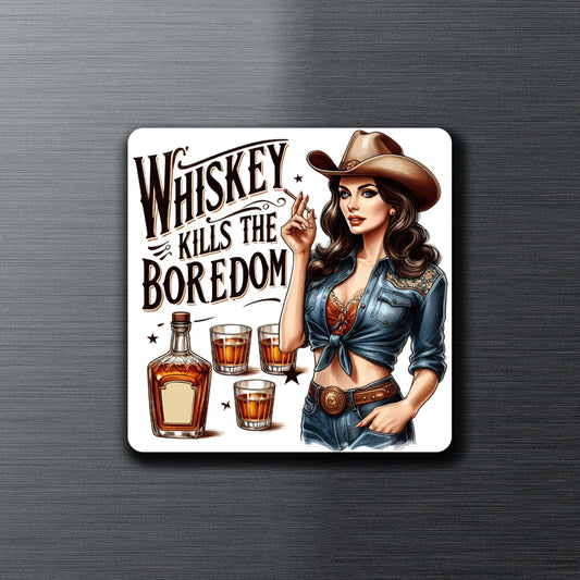 Whisky Kills The Boredom - Fridge Magnet Shop Sentosa