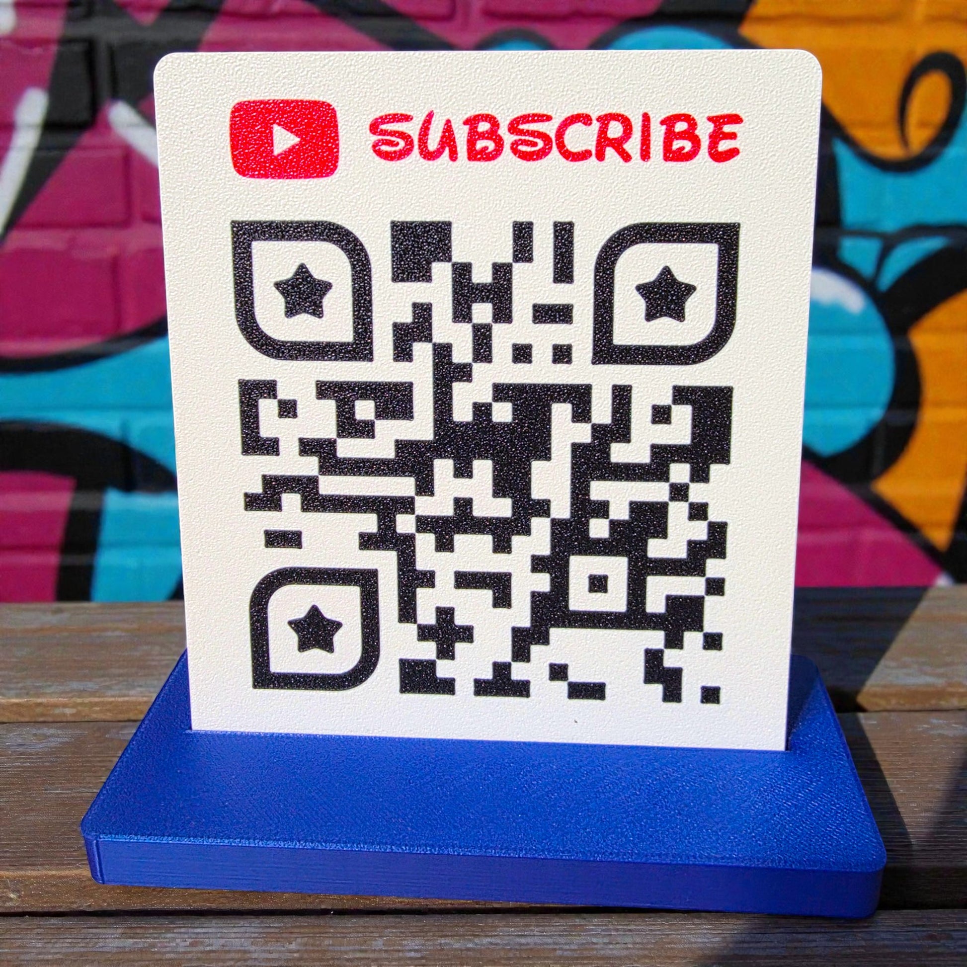 Custom QR Code Stand - YouTube Channel Subscribe Sentosa