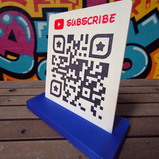 Custom QR Code Stand - YouTube Channel Subscribe Sentosa