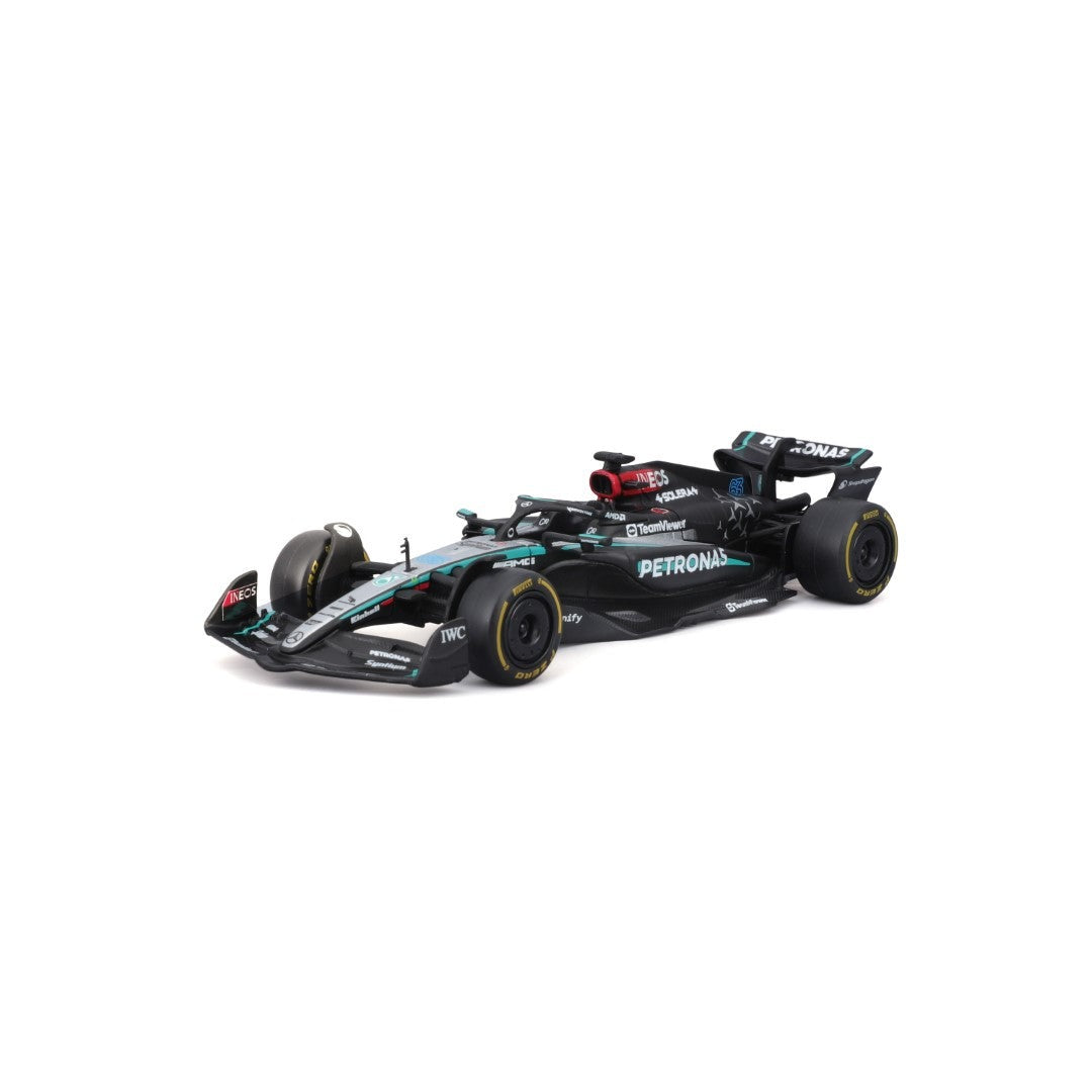 Bburago Race Mercedes F1 W15 E-Performance #63 George Russell - 1:43 Scale Official Licensed Model (with Display Case & Stand) 18-38208R Bburago