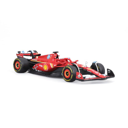 Bburago Formula 1 Racing - Ferrari SF-24 #16 Charles Leclerc - 1:43 Scale Official Licensed Model (with Display Case & Stand) 18-36844L Bburago