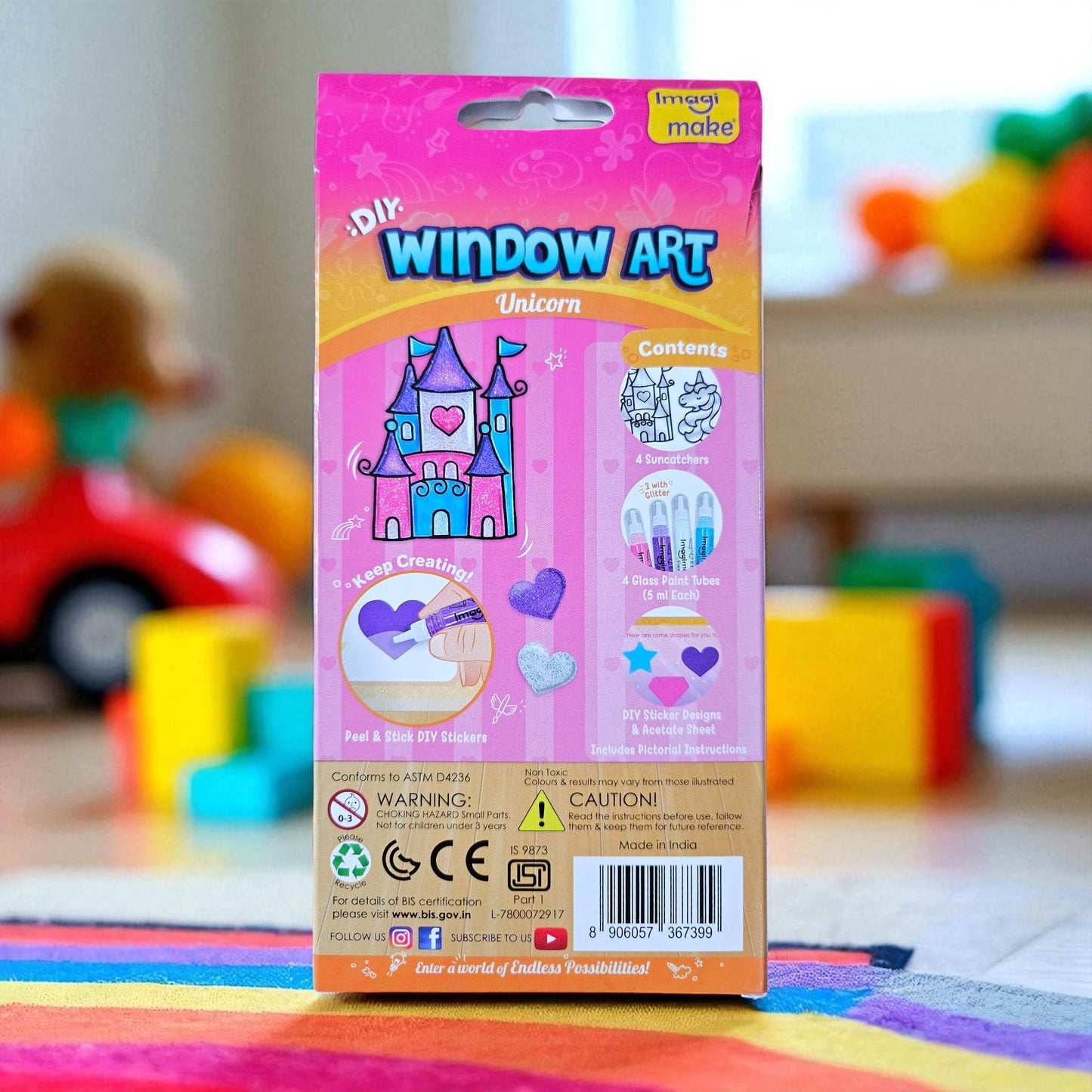 DIY Space Glass Painting Kit for Kids – Window Art Craft Set with Suncatchers, Glass Paint Tubes, Stickers & Acetate Sheet Shop Sentosa