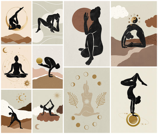 Esoteric Yoga Wall Posters (Set of 10) Shop Sentosa