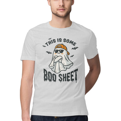 This Is Some Boo Sheet Melange Grey Printrove
