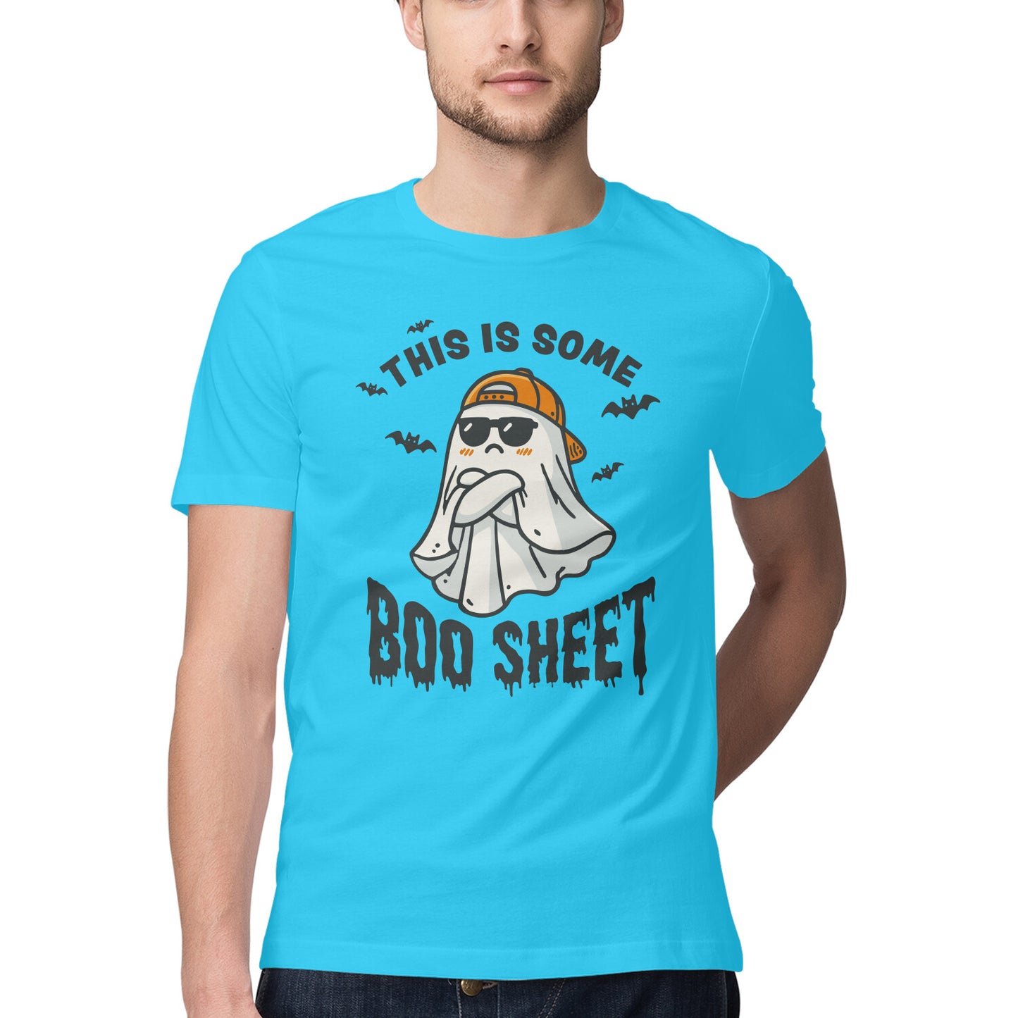 This Is Some Boo Sheet Sky Blue Printrove