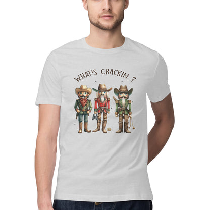 What's Crakin T-Shirt Melange Grey Printrove