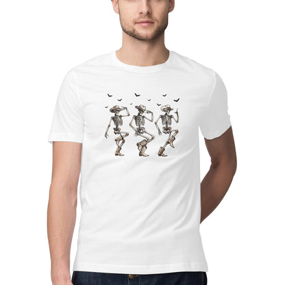 Cowboy Skeletons Dance T-Shirt White Printrove
