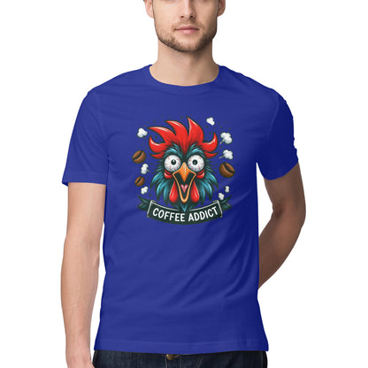 Coffee Addict T-Shirt Royal Blue Printrove