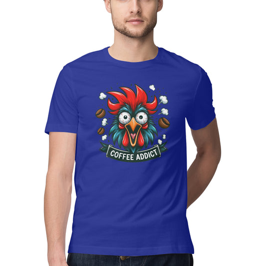 Coffee Addict T-Shirt Royal Blue Printrove