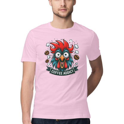 Coffee Addict T-Shirt Light Pink Printrove