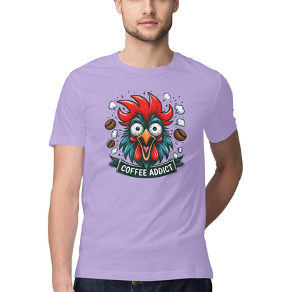 Coffee Addict T-Shirt Iris Lavender Printrove