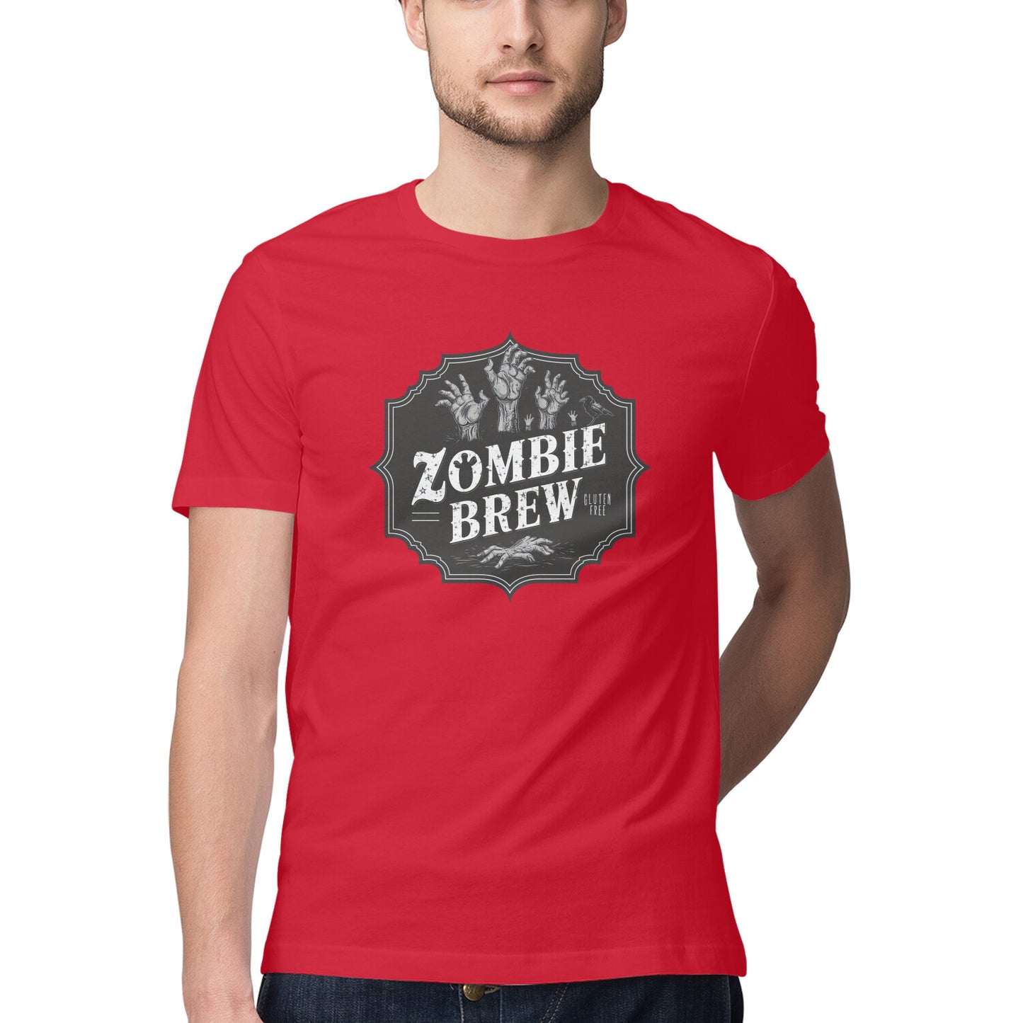 Zombie Brew T-Shirt Red Printrove
