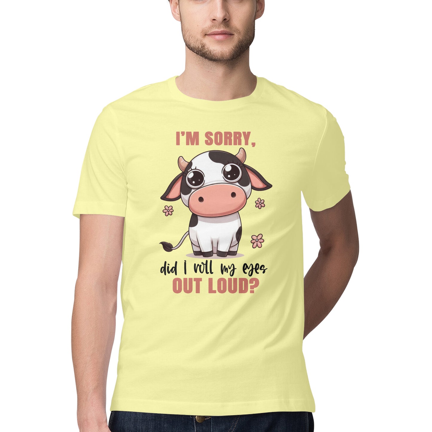 Roll My Eyes Out Loud T-Shirt Butter Yellow Printrove