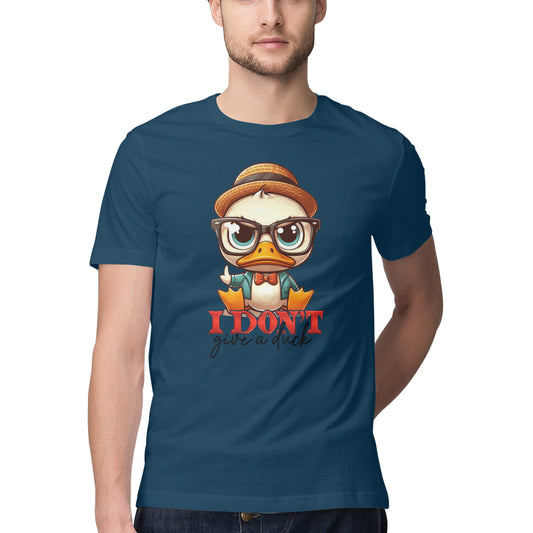 I Don't Give A Duck T-Shirt Navy Blue Printrove