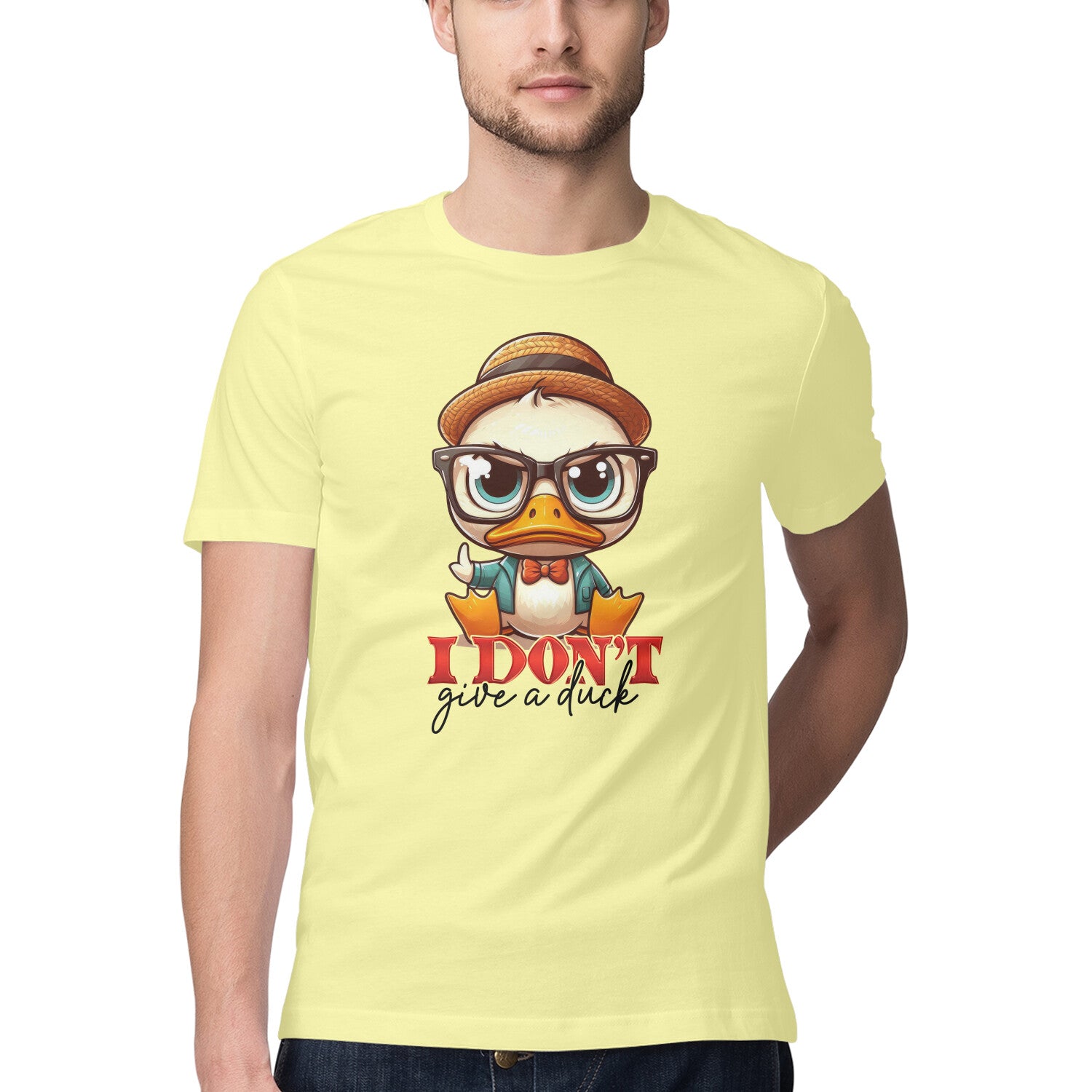 I Don't Give A Duck T-Shirt Butter Yellow Printrove