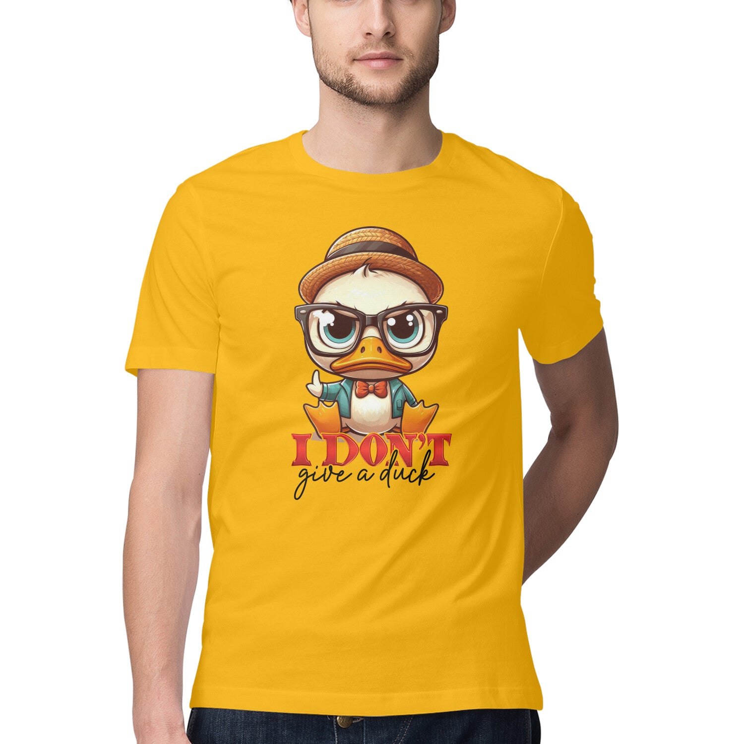 I Don't Give A Duck T-Shirt Golden Yellow Printrove