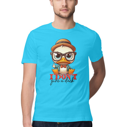 I Don't Give A Duck T-Shirt Sky Blue Printrove