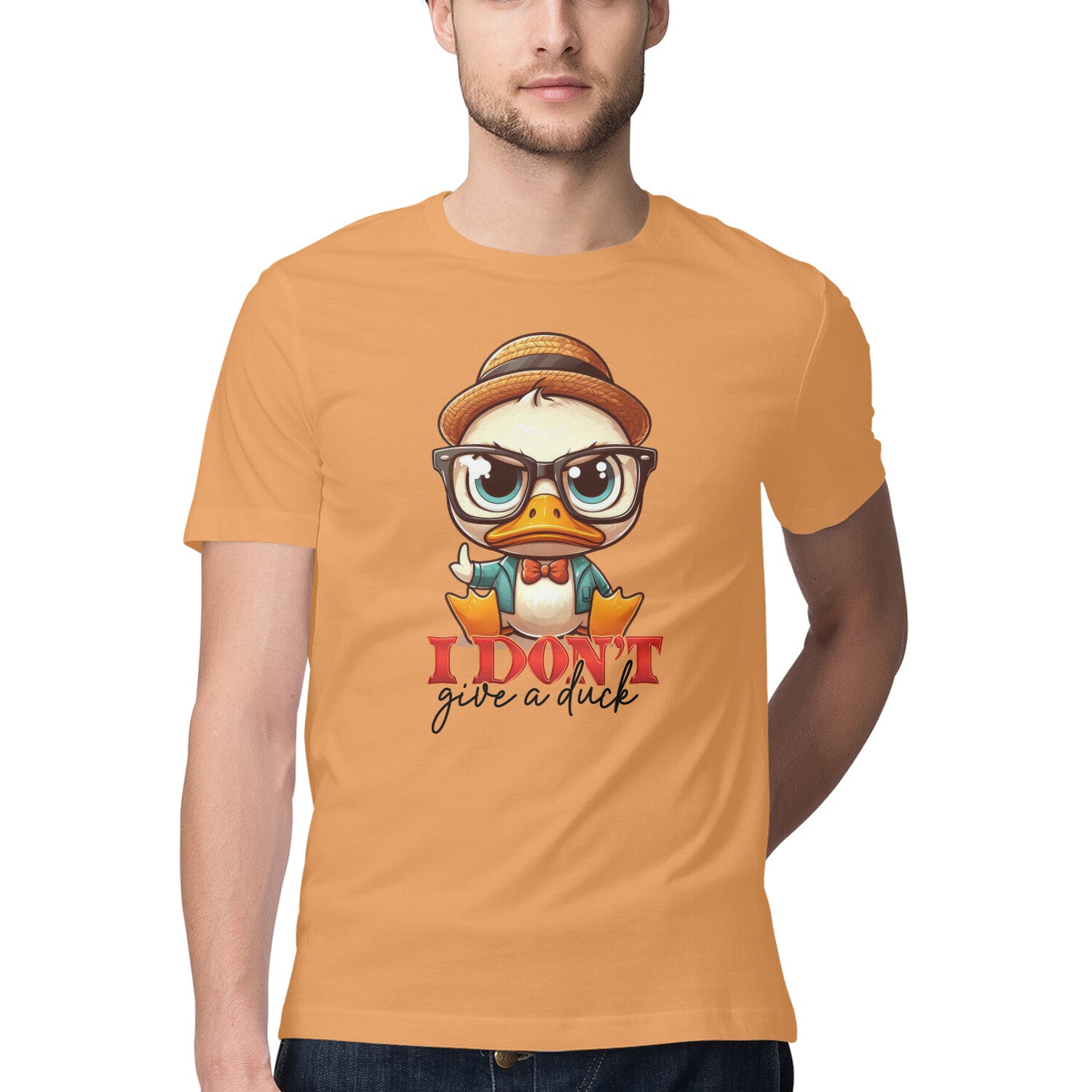 I Don't Give A Duck T-Shirt Mustard Yellow Printrove