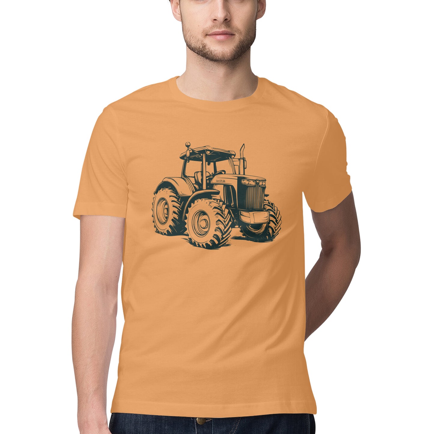 Monster Tractor T-Shirt Mustard Yellow Printrove