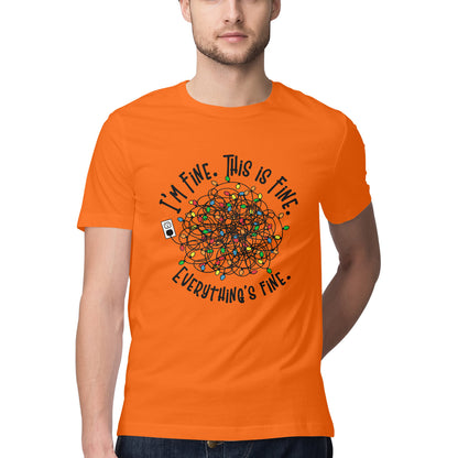 Everything's Fine T-Shirt Orange Printrove