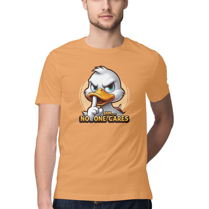 Shh No One Cares T-Shirt Mustard Yellow Printrove