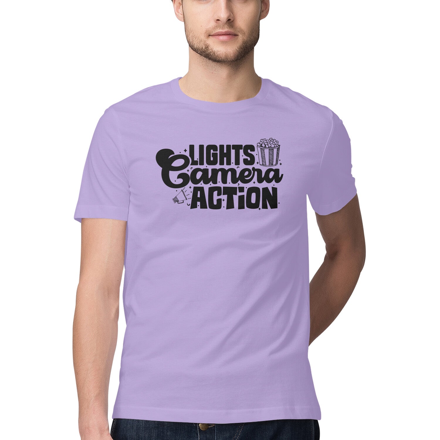 Lights Camera Action Iris Lavender Printrove