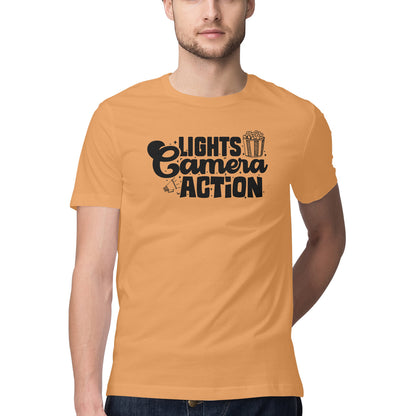 Lights Camera Action Mustard Yellow Printrove