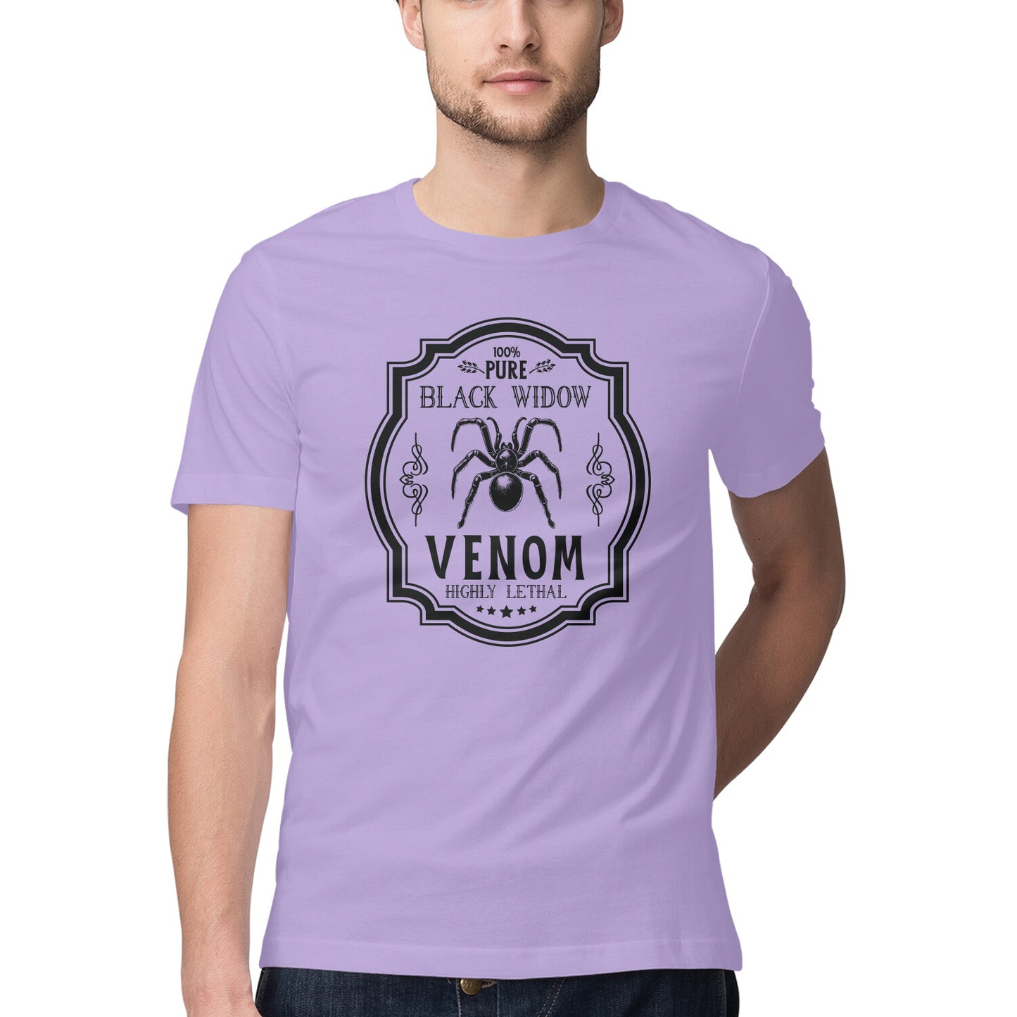 Black Widow Venom T-Shirt Iris Lavender Printrove