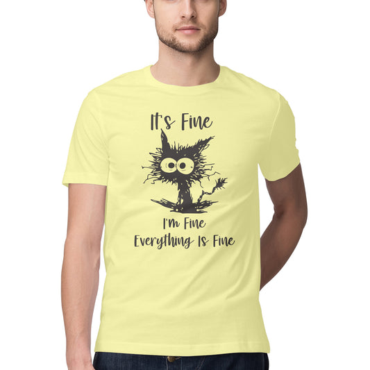 It's Fine I'm Fine T-Shirt Butter Yellow Printrove