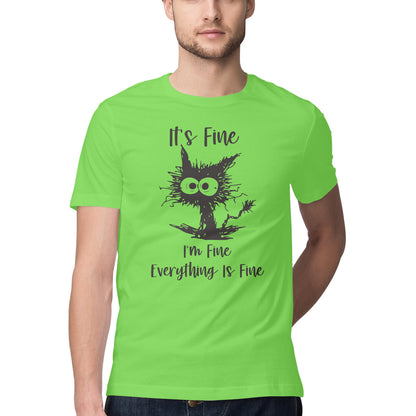 It's Fine I'm Fine T-Shirt Liril Green Printrove