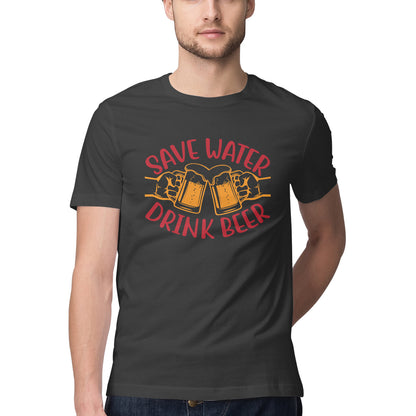 Save Water Drink Beer T-Shirt Black Printrove