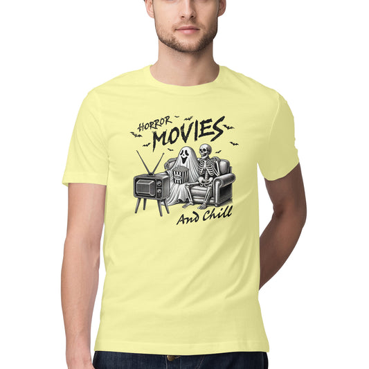 Horror Movies & Chill T-Shirt Butter Yellow Printrove