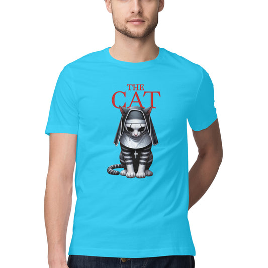 The Cat Nun T-Shirt Sky Blue Printrove
