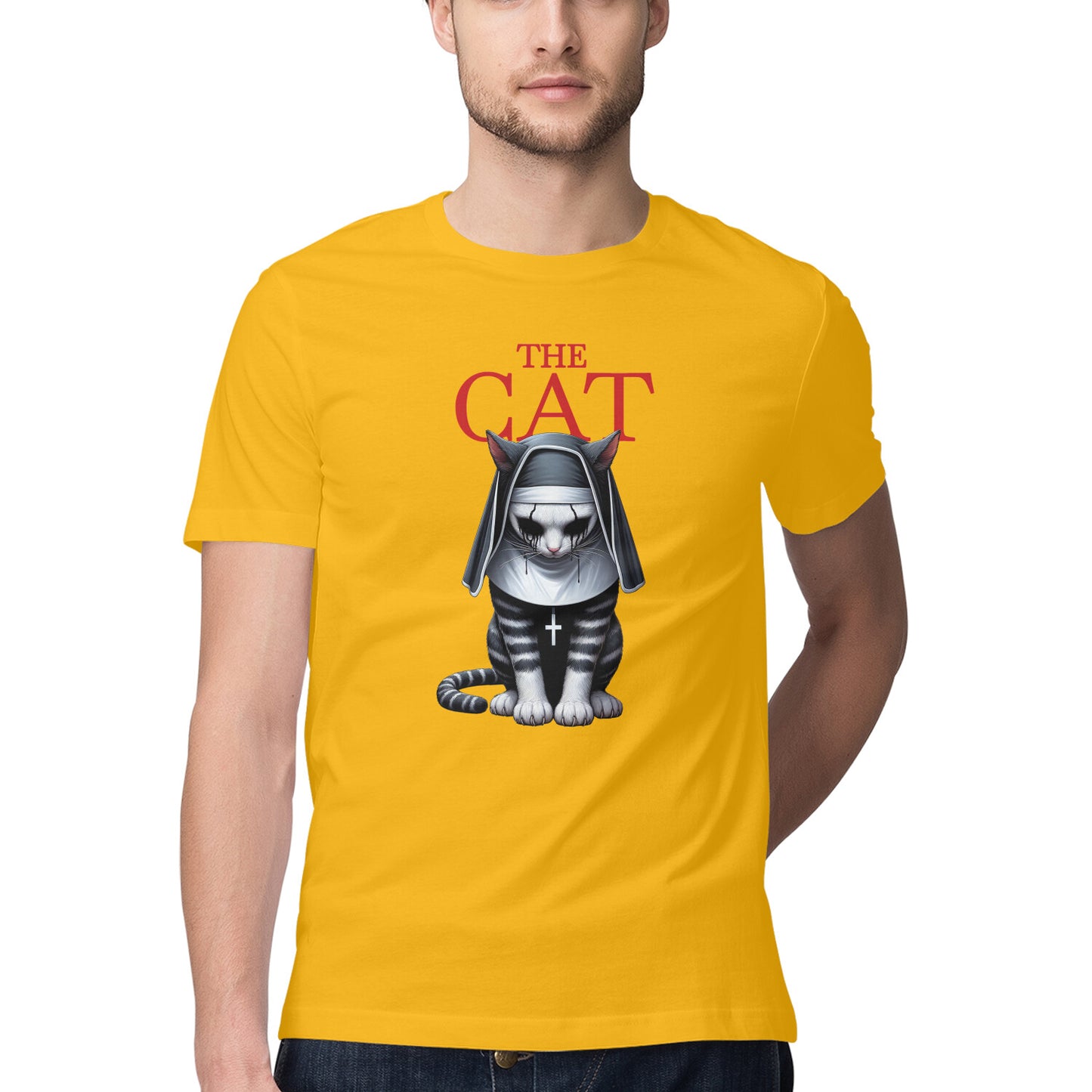 The Cat Nun T-Shirt Golden Yellow Printrove