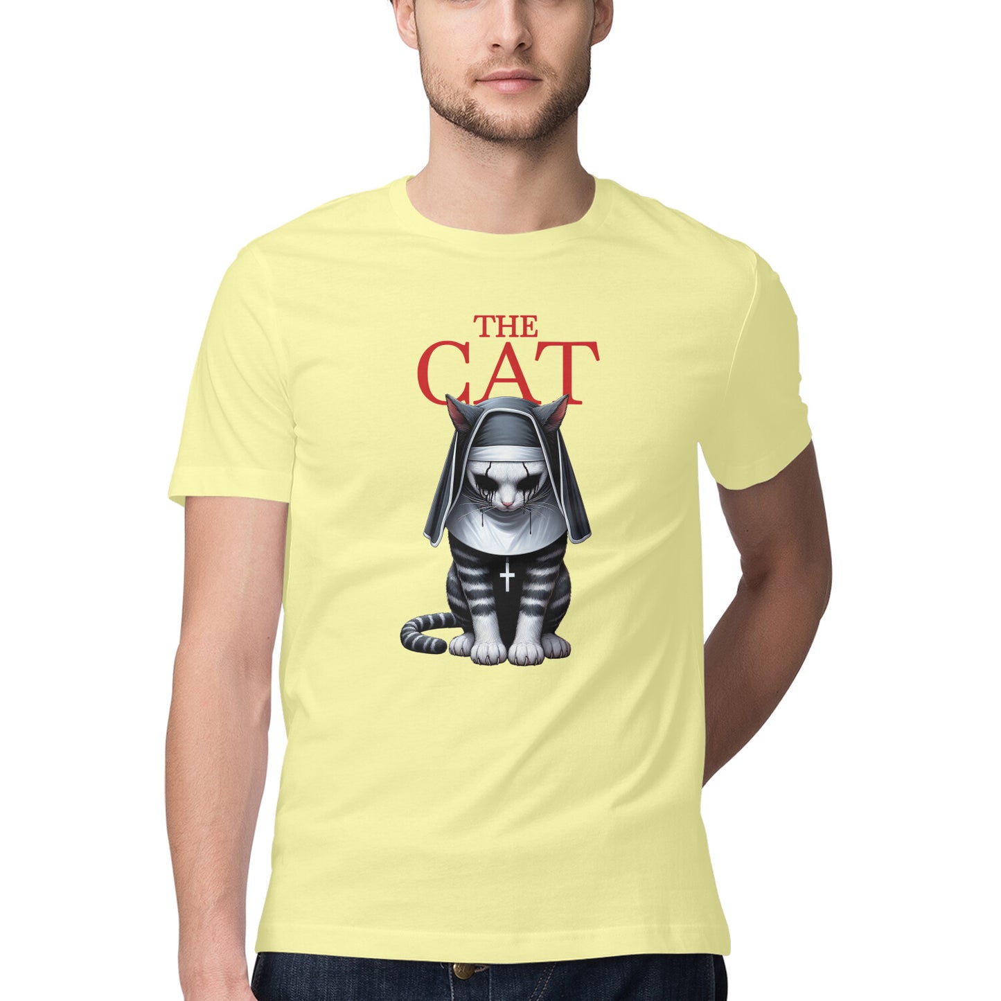 The Cat Nun T-Shirt Butter Yellow Printrove
