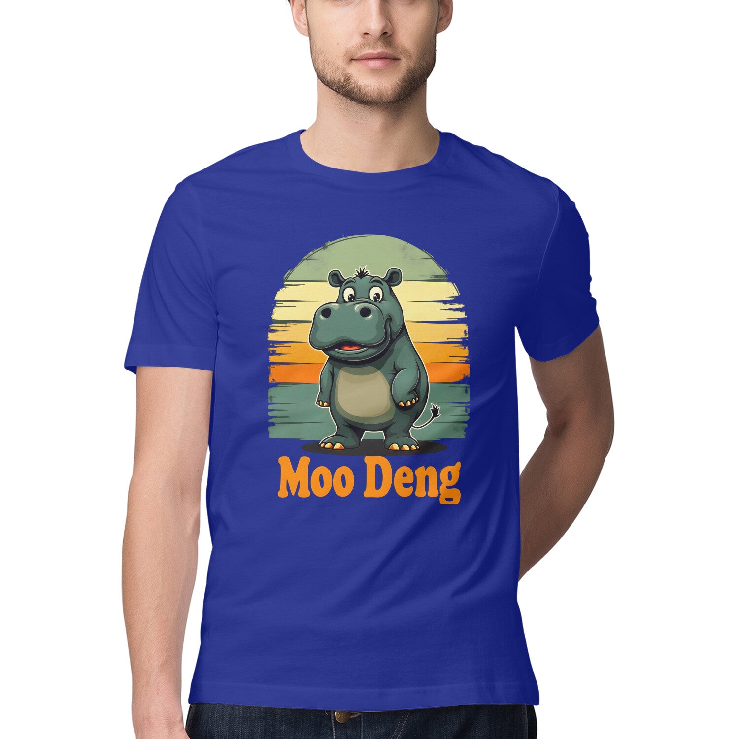 Moo Deng T-Shirt Royal Blue Printrove