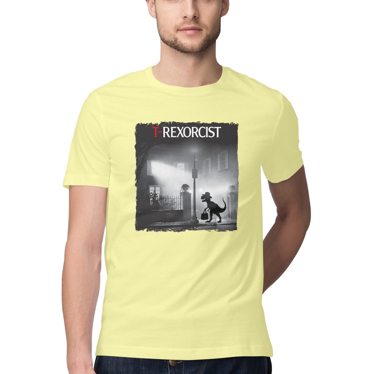 T-Rexorcist T-Shirt Butter Yellow Printrove