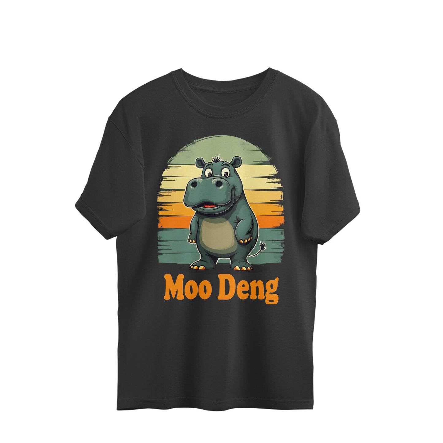 Moo Deng Oversized T-Shirt Black Printrove