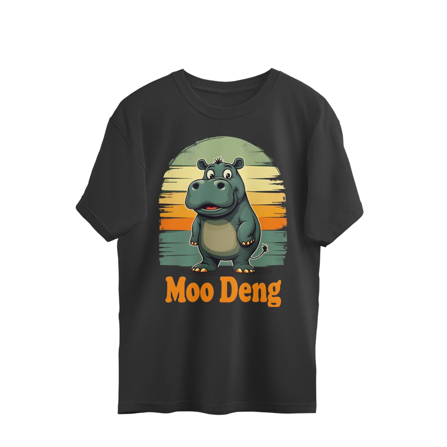 Moo Deng Oversized T-Shirt Black Printrove