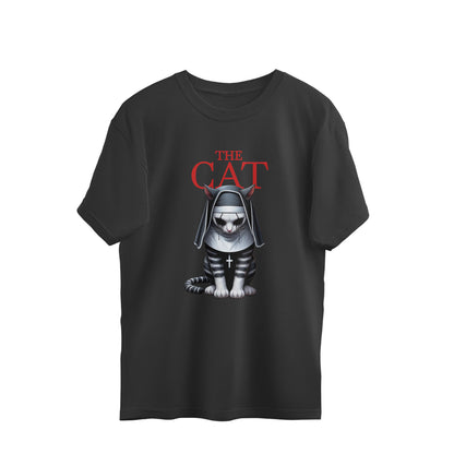 The Cat Nun Oversized T-Shirt Black Printrove