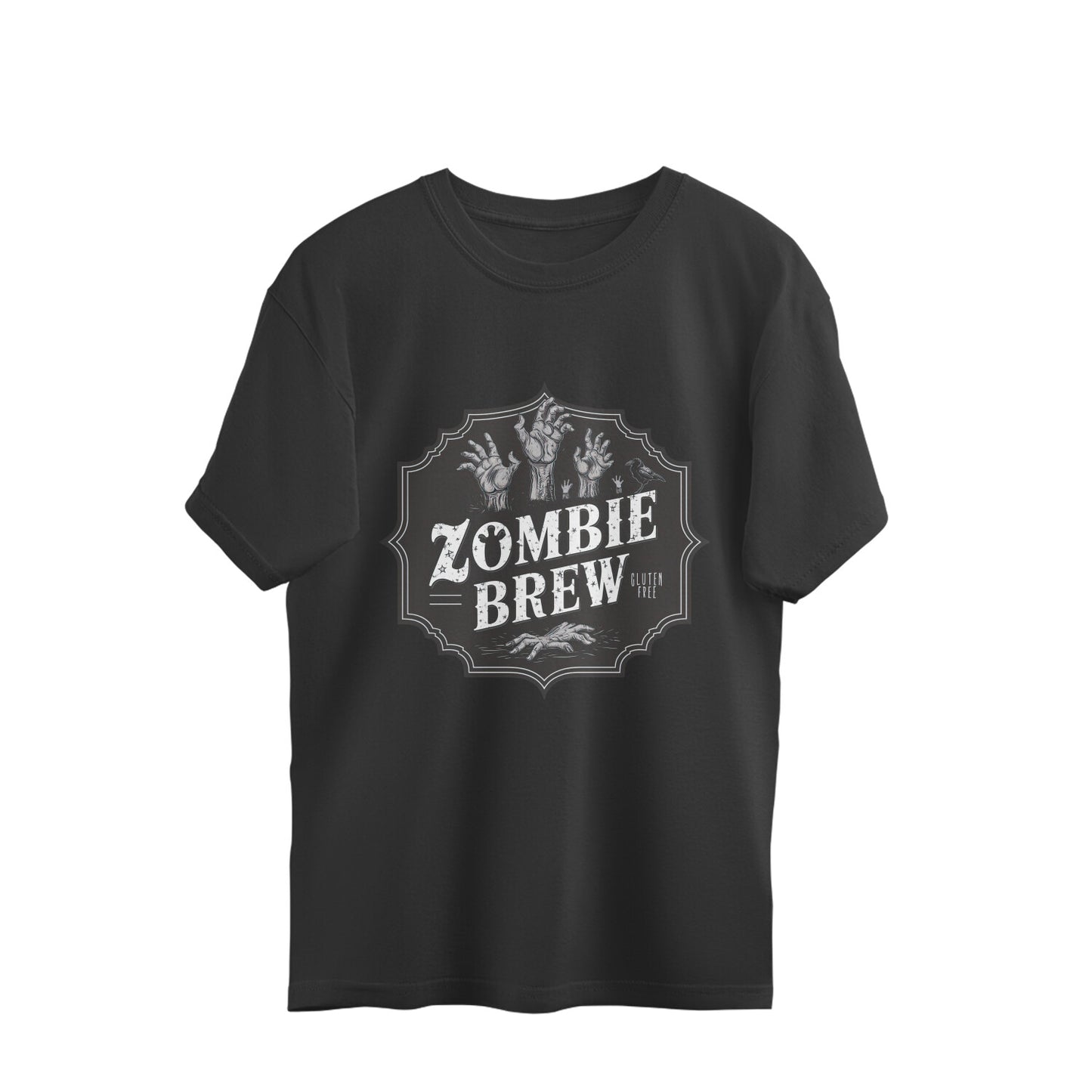 Zombie Brew Oversized T-Shirt Black Printrove