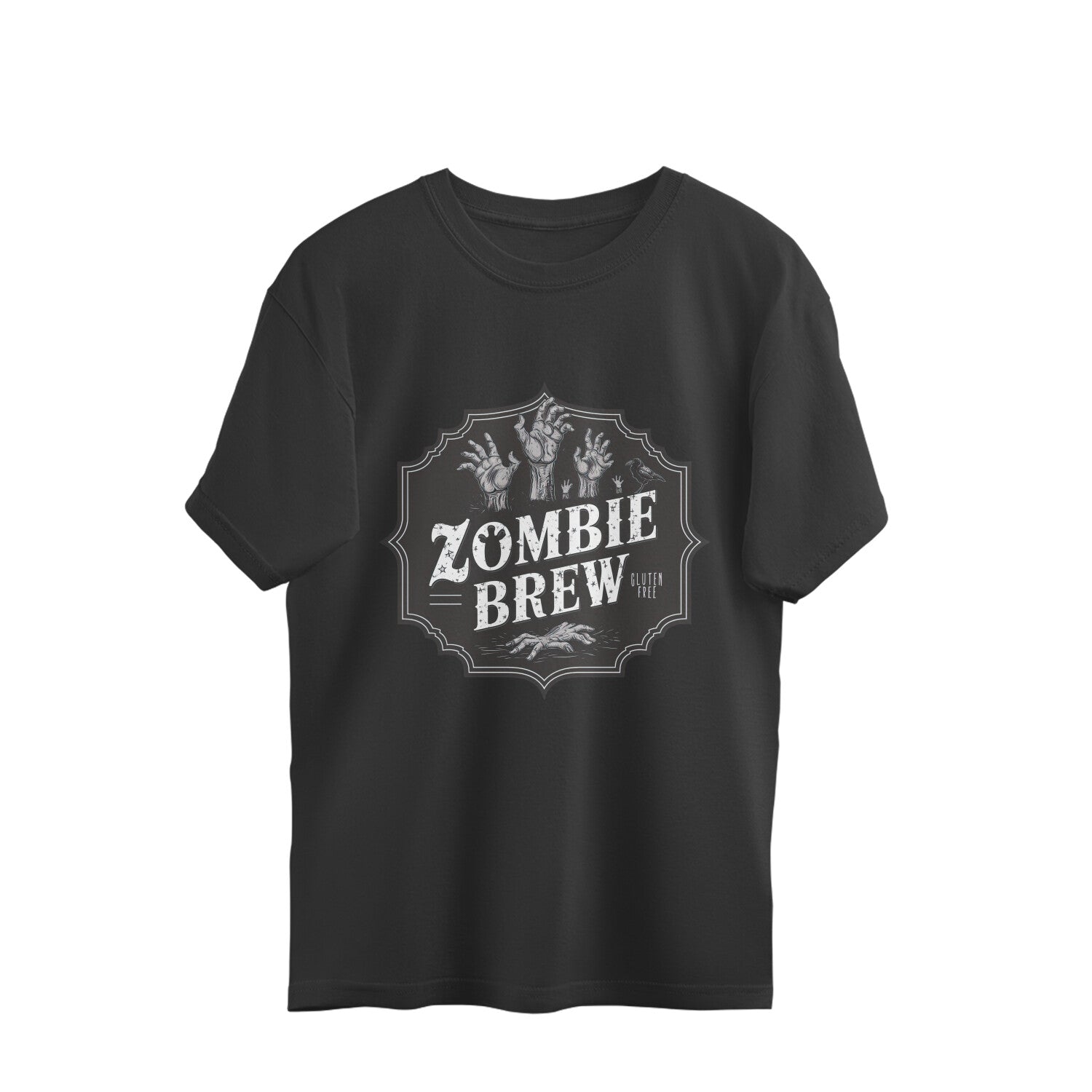 Zombie Brew Oversized T-Shirt Black Printrove
